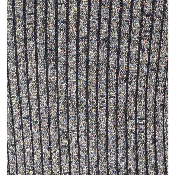 Y2K Metallic Cutout Bodycon Ribbed Midi Dress Small Grunge Club Party‎ Shimmer - Picture 4 of 7